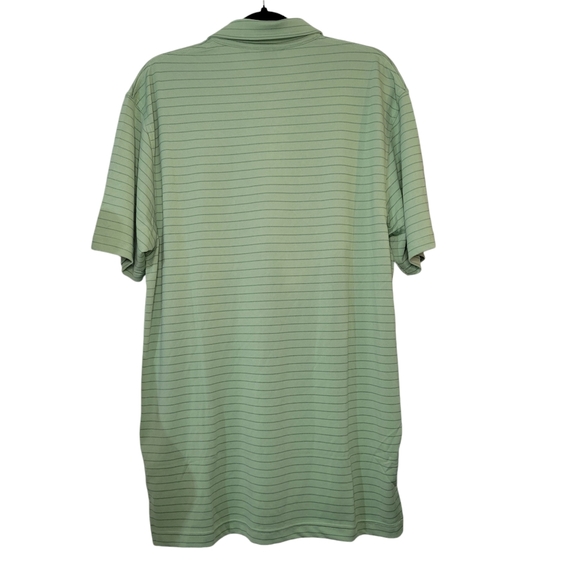 Nike men dunning golf short sleeved green striped polo size large - Picture 4 of 10